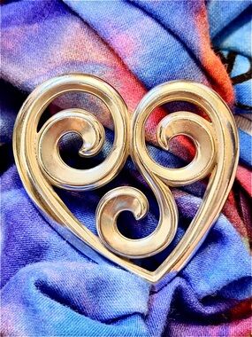 James Avery Sterling Silver Scroll Heart Pendant